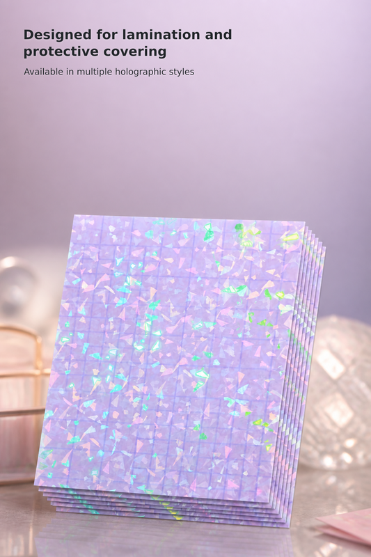 Holographic Clear Self-Adhesive Laminate Sheets